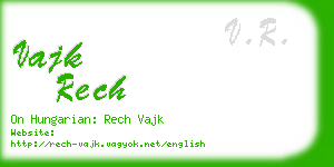 vajk rech business card